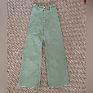 ZARA - Marine Straight Jeans Light Green - Size 0